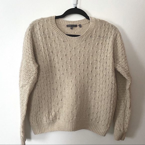 Vince Boxy Oatmeal Yak Wool Blend Sweater XS - Picture 1 of 5